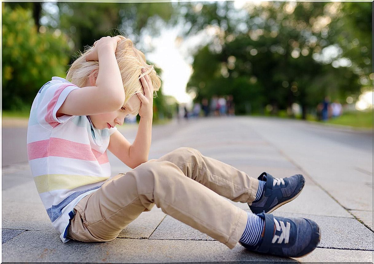 Child with a blow to the head prepared to use tricks to heal bumps in children.