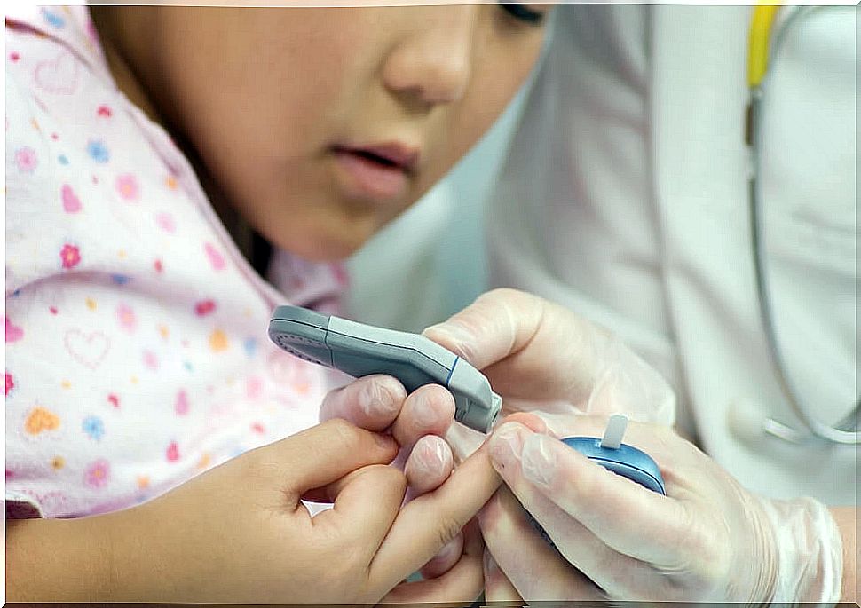 Children with diabetes, some care