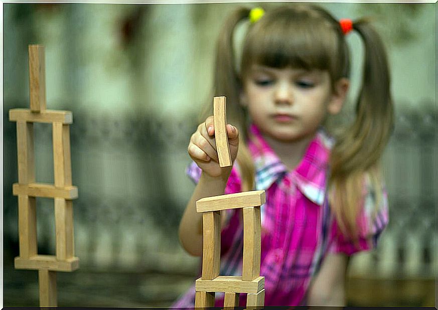 Wooden toys in childhood