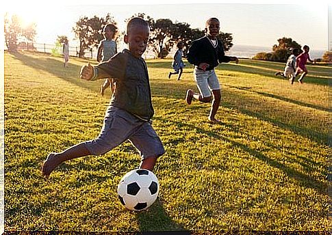 Playing soccer develops children's motor skills.